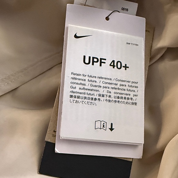 NEW Nike Beige Long Trench Coat with Orange Swoosh - Picture 13 of 16